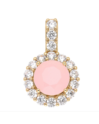 ZAWIESZKA Z RÓŻOWĄ  CYRKONIĄ